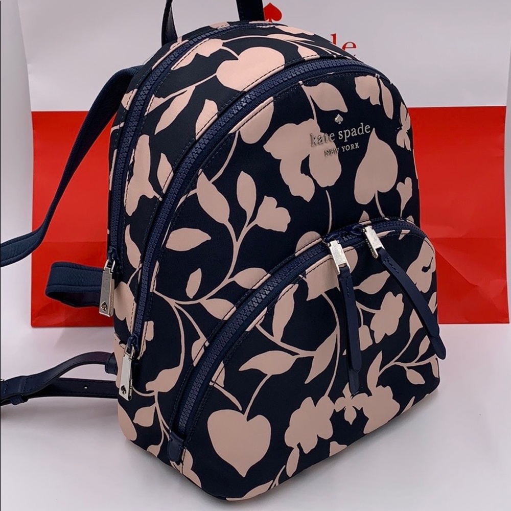 KATE SPADE KARISSA NYLON GARDEN VINE MEDIUM BACKPA - Picture 8 of 16